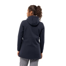 Jack Wolfskin Softshell Coat Windland Coat (windproof, water-repellent, breathable) navy blue Women