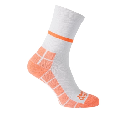 Jack Wolfskin Hiking Sock Crew Light Multi (quick-drying, breathable) light grey/orange - 1 Pair