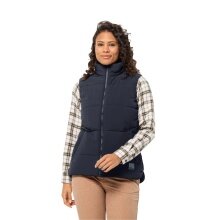 Jack Wolfskin Padded Vest White Frost (robust, windproof, water-repellent) navy blue Women