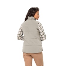 Jack Wolfskin Padded Vest White Frost (robust, windproof, water-repellent) grey Women