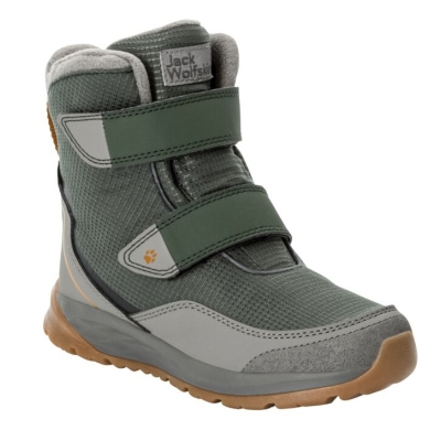 Jack Wolfskin Winter Boots Polar Bear Texapore High VC (robust, waterproof) dark green/grey Children