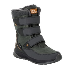 Jack Wolfskin Winter Boots Polar Boot Texapore High VC (robust, waterproof) dark green/grey Children