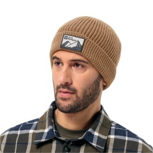 Jack Wolfskin Knitted Hat Edo Badge Beanie - sand brown Men