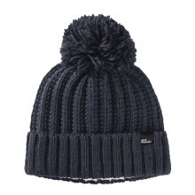 Jack Wolfskin Knit Beanie with Pom Pom - Midnight Blue Women