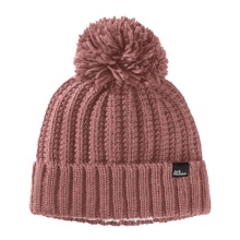 Jack Wolfskin Knit Beanie Highloft with Pom Pom - Pink Women