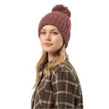 Jack Wolfskin Knit Beanie Highloft with Pom Pom - Pink Women