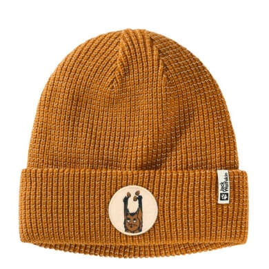 Jack Wolfskin Knitted Hat (Beanie) Night Hawk - light brown Children