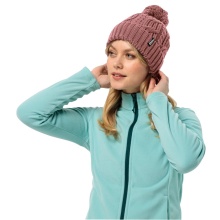 Jack Wolfskin Knitted Pompom Beanie (Fleece Lined) - Pink Women