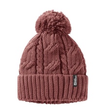 Jack Wolfskin Knitted Pompom Beanie (Fleece Lined) - Pink Women