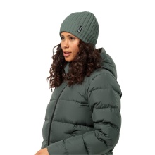 Jack Wolfskin Rib Knit Beanie (Fleece Lined) hedge green