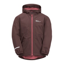 Jack Wolfskin Transition Jacket Snowy Days 2023 (waterproof and windproof, fleece lining) berrypink Kids (164-176)