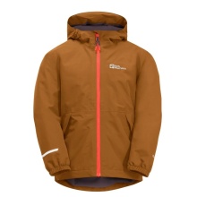 Jack Wolfskin Transition Jacket Snowy Days 2023 (waterproof and windproof, fleece lining) light brown Children (164-176)