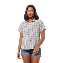 Jack Wolfskin Wanderblouse Febla Shirt (moisture-regulating, breathable) Short Sleeve Navy/White Ladies