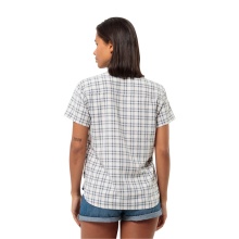 Jack Wolfskin Wanderblouse Febla Shirt (moisture-regulating, breathable) Short Sleeve Navy/White Ladies