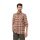 Jack Wolfskin Long Sleeve Bergweg Shirt with Chest Pocket (Flannel Shirt, Organic Cotton) Red/Brown Men