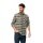 Jack Wolfskin Long-sleeved Bergweg Shirt with Chest Pocket (Flannel Shirt, Organic Cotton) Green/Blue Men