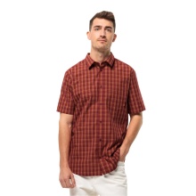 Jack Wolfskin Hot Springs Hiking Shirt (with Chest Pocket) Short Sleeve Burgundy Men