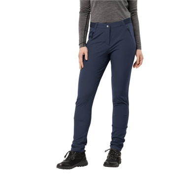 Jack Wolfskin Softshell Hiking Trousers Geigelstein Slim Pant (water-repellent, breathable) navy blue Women