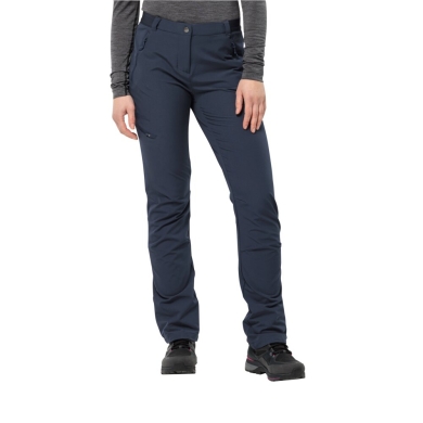 Jack Wolfskin Softshell Hiking Trousers Geigelstein Pant (water-repellent, highly breathable) navy blue Women