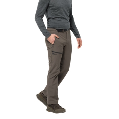 Jack Wolfskin Softshell Hiking Pants Holdsteig Pant (windproof, water-repellent, highly breathable) brown Men