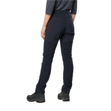 Jack Wolfskin Hiking Trousers Stollberg Pant (Softshell trousers, windproof, water-repellent) navy blue Women