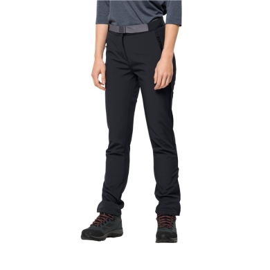 Jack Wolfskin Hiking Trousers Stollberg Pant (Softshell trousers, windproof, water-repellent) black Women