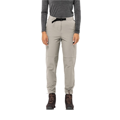 Jack Wolfskin Hiking Trousers Wandermood Pant (windproof, water-repellent, breathable) light grey Women