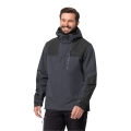 Jack Wolfskin hiking jacket Jasper Flex (weatherproof jacket, waterproof, windproof, breathable) ebony grey Men