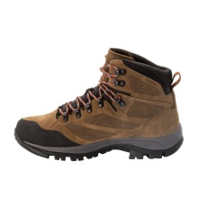 Jack Wolfskin Trekking Hiking Shoes Rebellion Texapore Mid (Nubuck leather, waterproof) brown/red Men