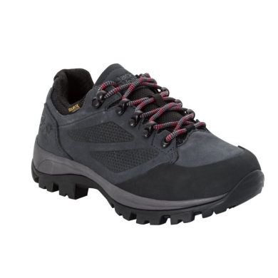 Jack Wolfskin Hiking Shoes Rebellion Texapore Low (Trekking, waterproof, 100% PFC-free) grey/red Women