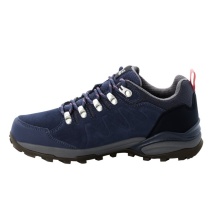 Jack Wolfskin Hiking Shoes Refugio Texapore Low (Suede, Waterproof) Dark Blue/Grey Women