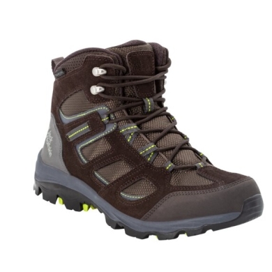 Jack Wolfskin Hiking Shoes Vojo 3 Texapore Mid (waterproof, breathable) dark brown/lime green Men