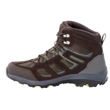 Jack Wolfskin Hiking Shoes Vojo 3 Texapore Mid (waterproof, breathable) dark brown/lime green Men