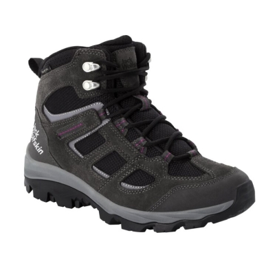 Jack Wolfskin Hiking Shoes Vojo 3 Texapore Mid (waterproof, breathable) stone grey/purple Women