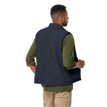 Jack Wolfskin Hiking Vest Lightsome (lightweight, windproof, water-repellent) dark blue Men