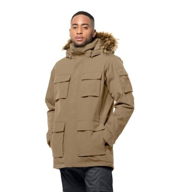 Jack Wolfskin Parka Glacier Canyon (waterproof and windproof, PFC-free) 2022 beige Men