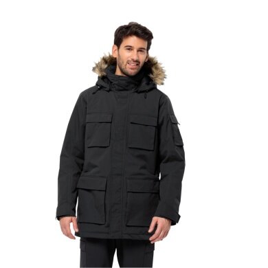 Jack Wolfskin Parka Glacier Canyon (waterproof and windproof, PFC-free) 2022 black Men