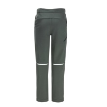 Jack Wolfskin Winter Softshell Trousers Actamic Pants (windproof, water-repellent, breathable) long grey-green Children