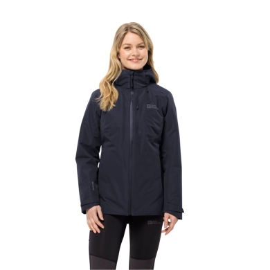 Jack Wolfskin Winter Jacket Bergland 3in1 (very warm, water and windproof) 2023 graphite grey Women