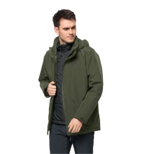 Jack Wolfskin Winter Jacket Bergland 3in1 (breathable, waterproof, windproof) khaki/green Men