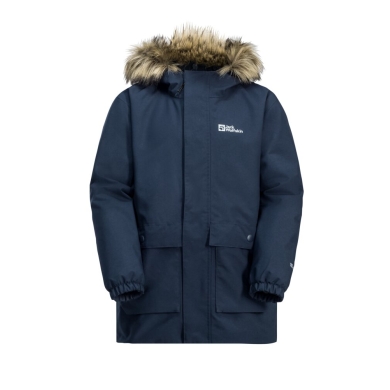 Jack Wolfskin Winter Jacket Cosy Bear 3in1 Parka (with fleece inner jacket, waterproof, windproof) navy blue girls