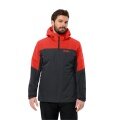 Jack Wolfskin Winter Jacket Glaabach 3in1 (waterproof, windproof, with fleece inner jacket) red Men