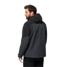 Jack Wolfskin Winter Jacket Glaabach 3in1 2023 (waterproof, windproof, with fleece inner jacket) black Men