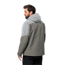 Jack Wolfskin Winter Jacket Glaabach 3in1 2023 (waterproof, windproof, with fleece inner jacket) grey Men