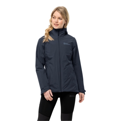 Jack Wolfskin Winter Jacket Glaabach 3in1 (with Hybrid Inner Jacket, Waterproof, Windproof) Night Blue Women