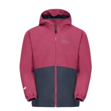 Jack Wolfskin Winter Jacket Iceland 3in1 (waterproof, windproof, with fleece inner jacket) fuchsia Kids