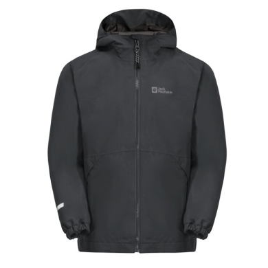 Jack Wolfskin Winter Jacket Iceland 3in1 (waterproof, windproof, with fleece inner jacket) phantom grey Kids