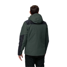 Jack Wolfskin Winter Jacket Jasper 2023 (very waterproof and windproof, breathable) olive green/black Men