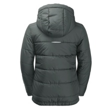 Jack Wolfskin Winter Jacket Snow Fox (fleece lining, windproof, water-repellent) dark green Kids