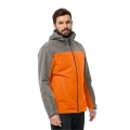 Jack Wolfskin Winter Jacket Taubenberg 3in1 (waterproof and windproof, fleece inner jacket) orange/grey Men